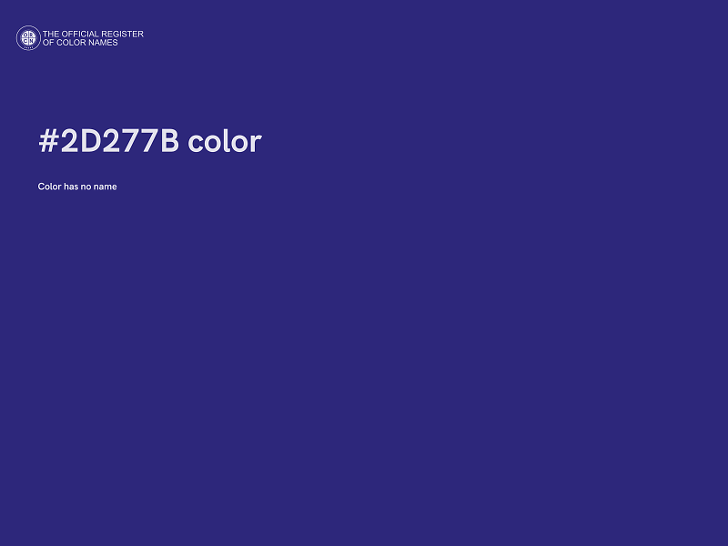 #2D277B color image