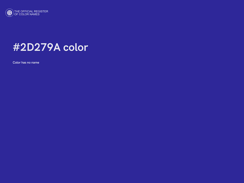 #2D279A color image