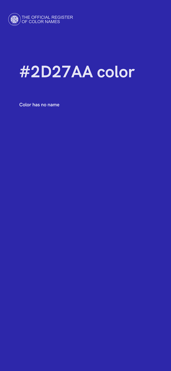 #2D27AA color image