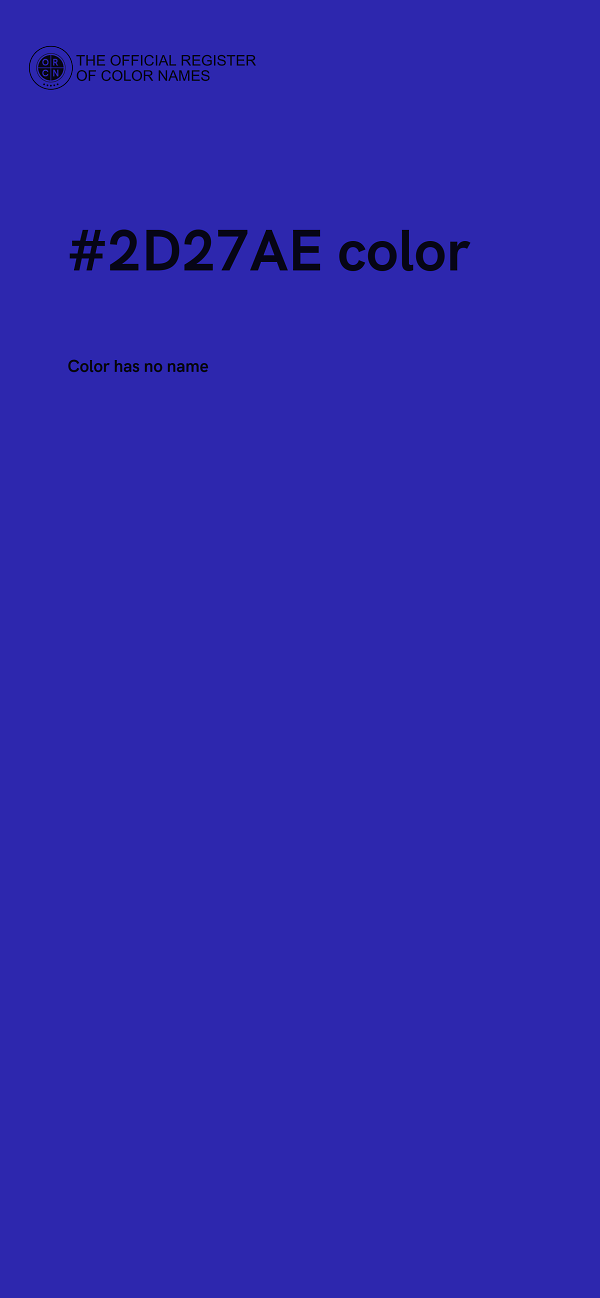 #2D27AE color image
