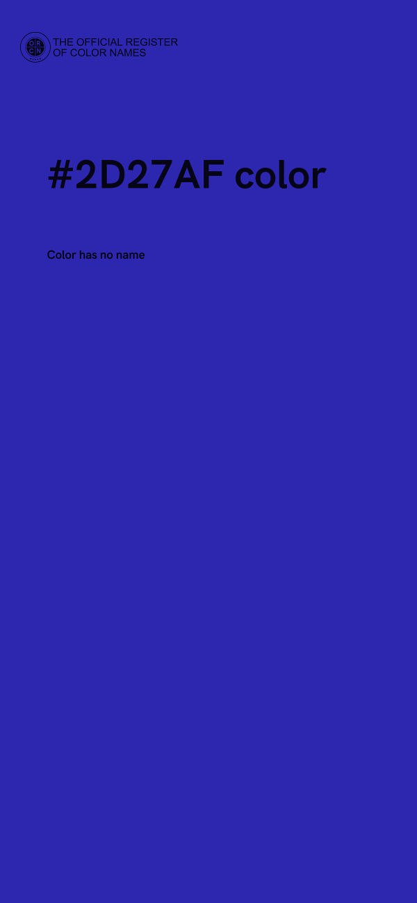 #2D27AF color image