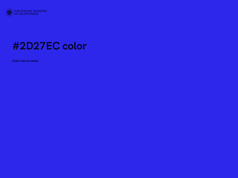 #2D27EC color image