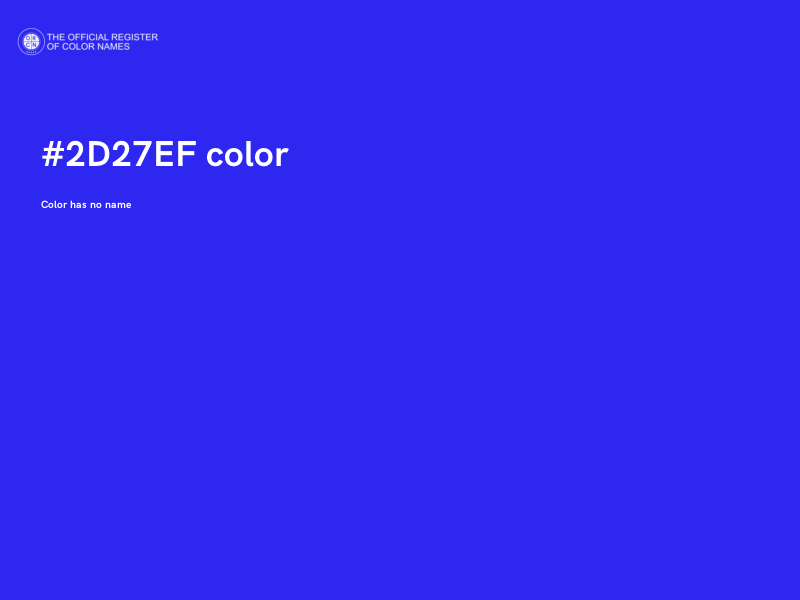 #2D27EF color image