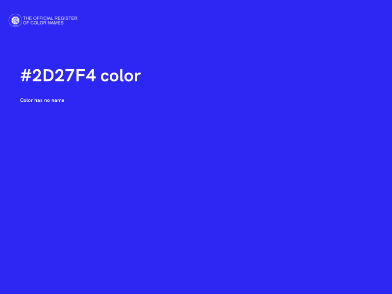#2D27F4 color image
