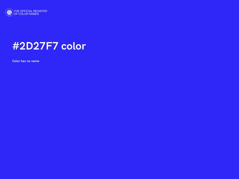 #2D27F7 color image