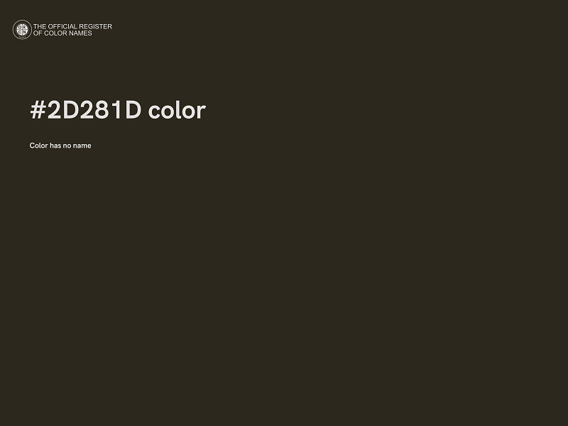 #2D281D color image