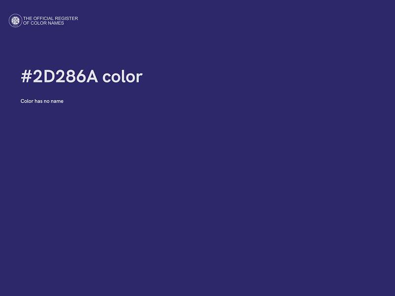 #2D286A color image