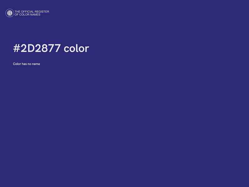 #2D2877 color image