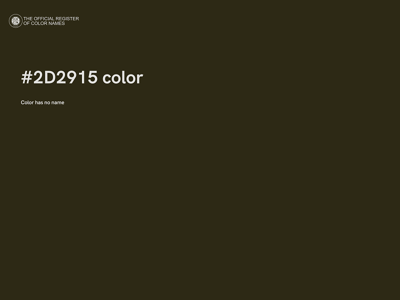 #2D2915 color image