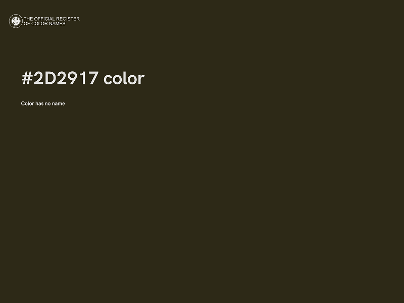 #2D2917 color image