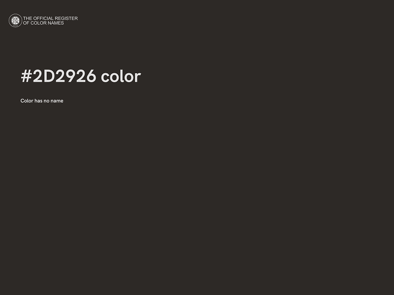 #2D2926 color image