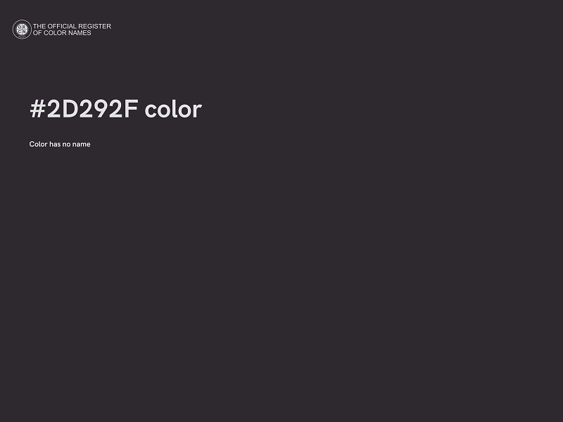 #2D292F color image