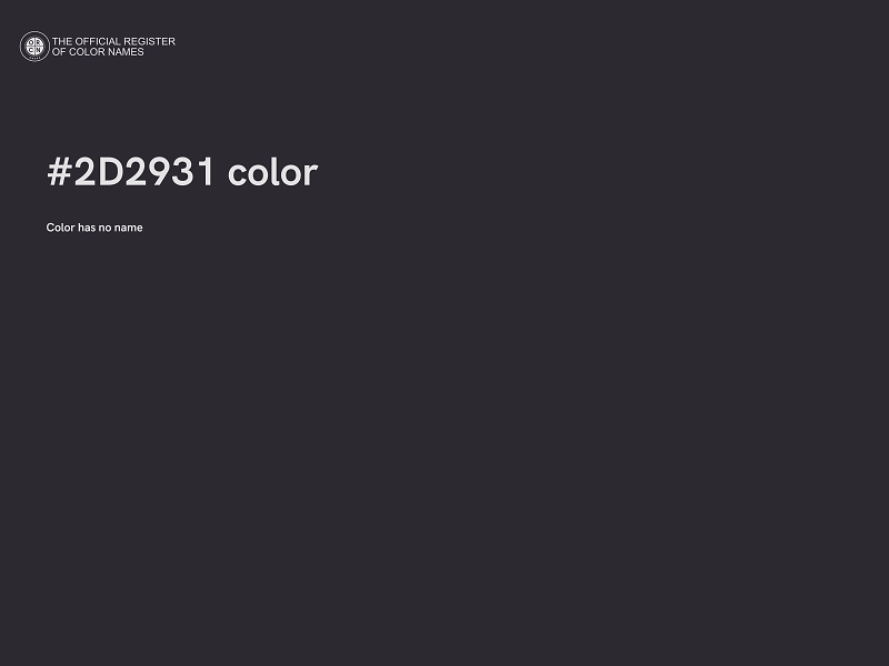 #2D2931 color image