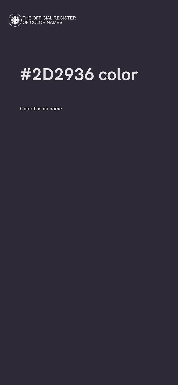 #2D2936 color image