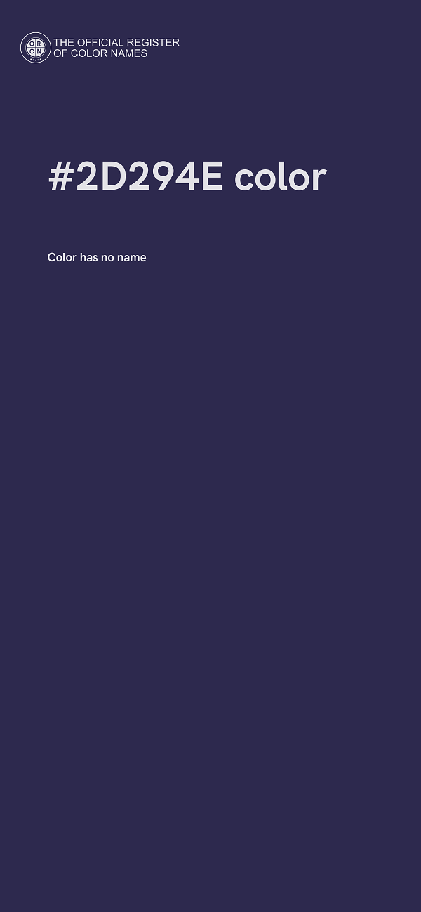 #2D294E color image