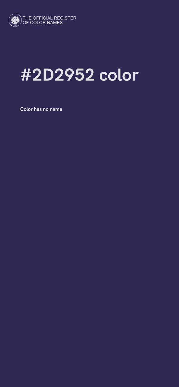 #2D2952 color image