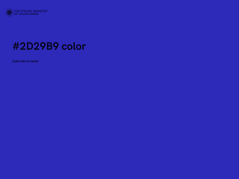 #2D29B9 color image