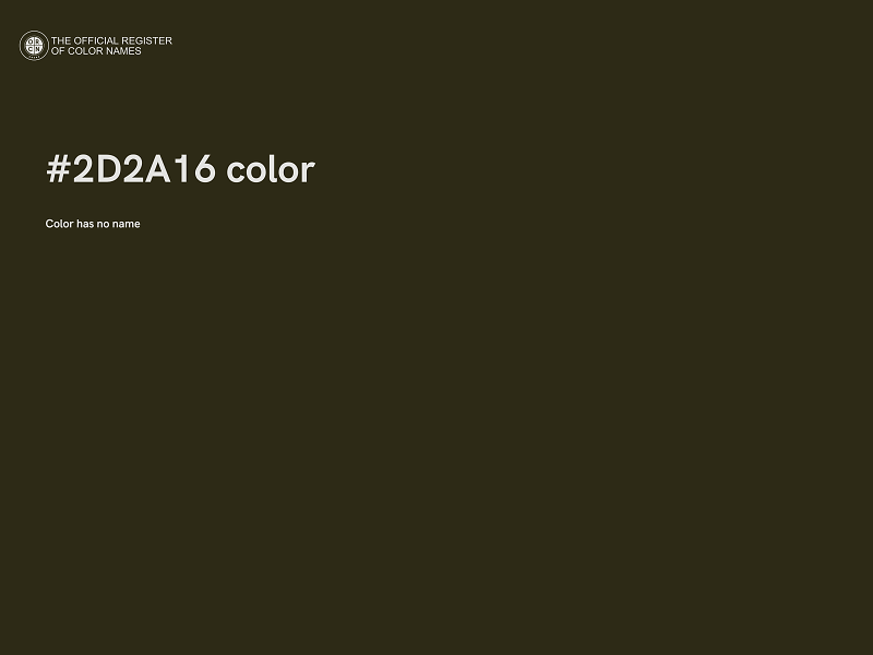 #2D2A16 color image