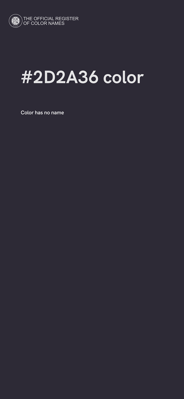 #2D2A36 color image