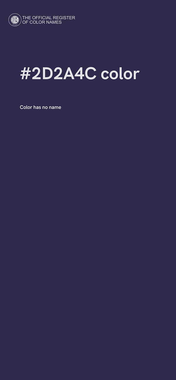 #2D2A4C color image