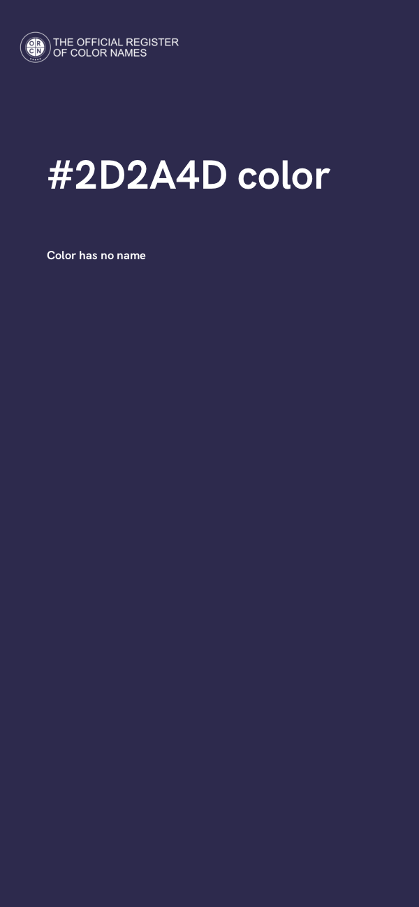 #2D2A4D color image
