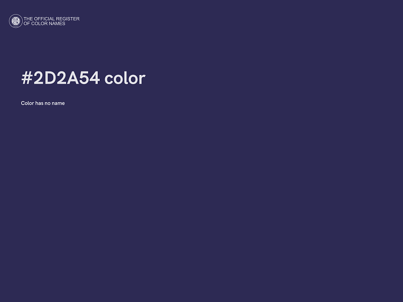 #2D2A54 color image