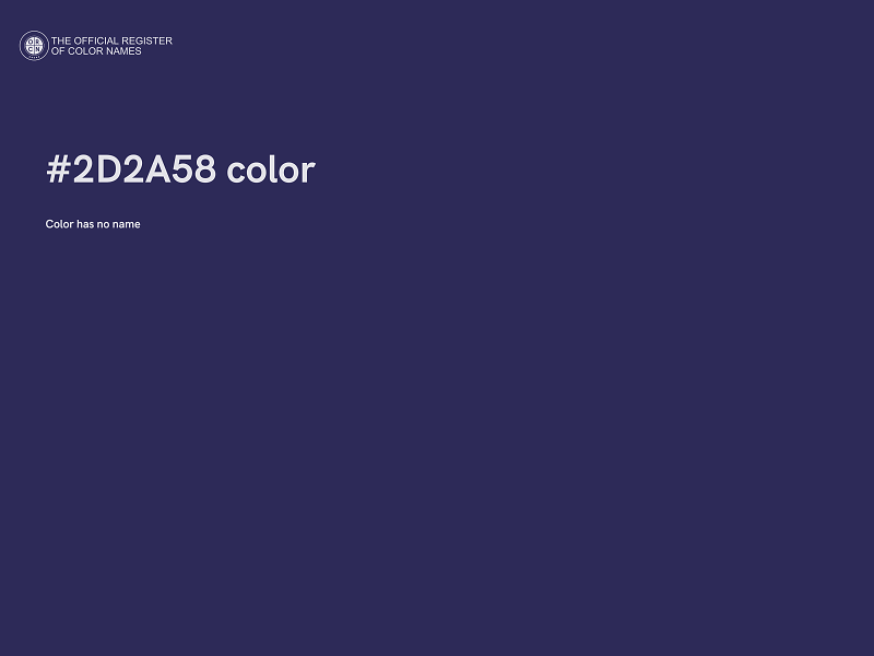 #2D2A58 color image