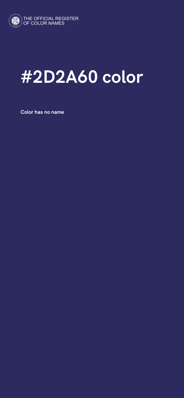 #2D2A60 color image