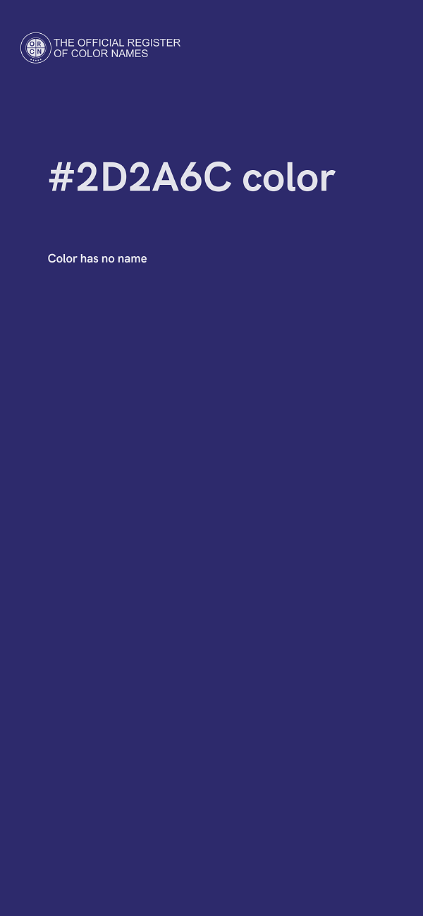 #2D2A6C color image