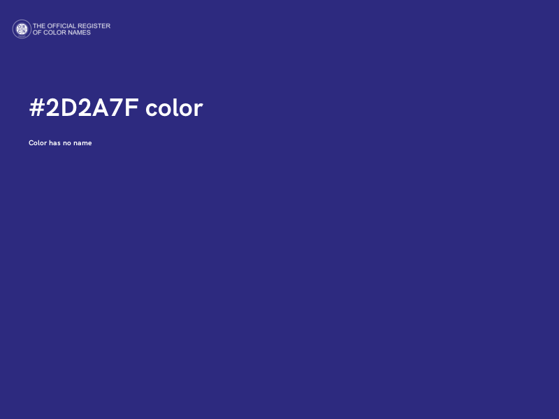 #2D2A7F color image