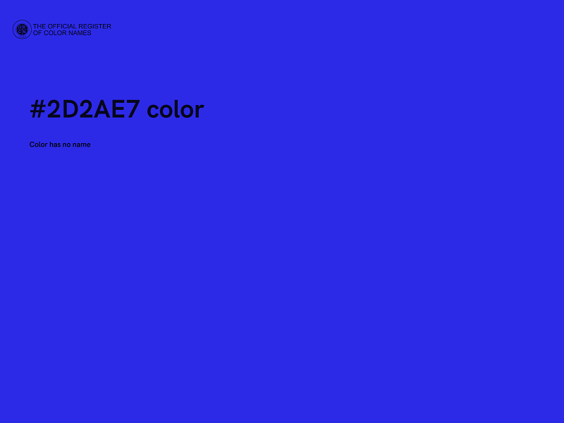 #2D2AE7 color image