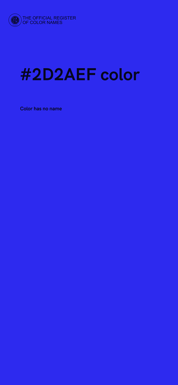 #2D2AEF color image