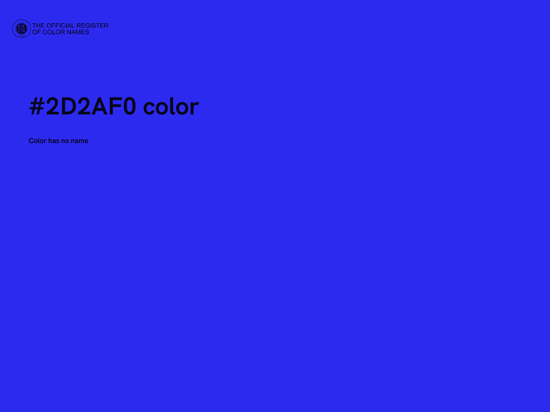 #2D2AF0 color image