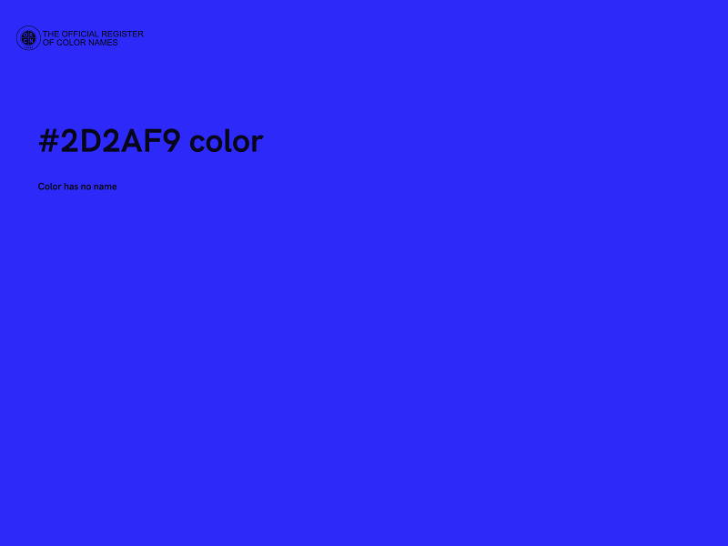#2D2AF9 color image