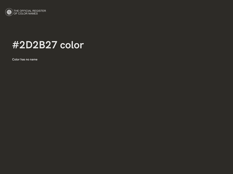 #2D2B27 color image