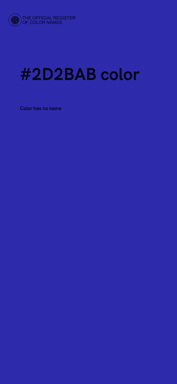 #2D2BAB color image