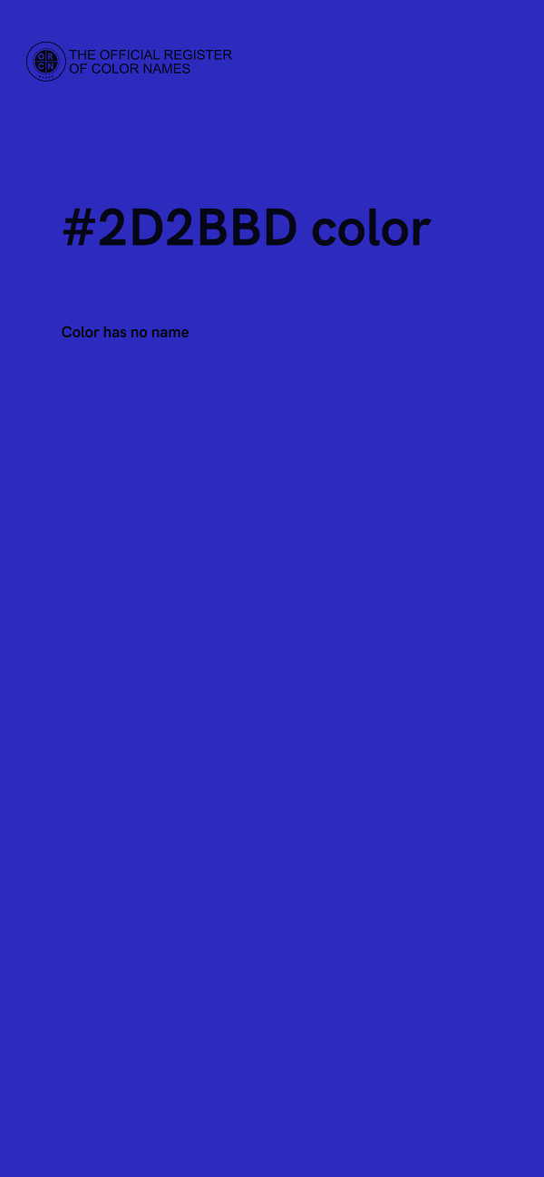 #2D2BBD color image