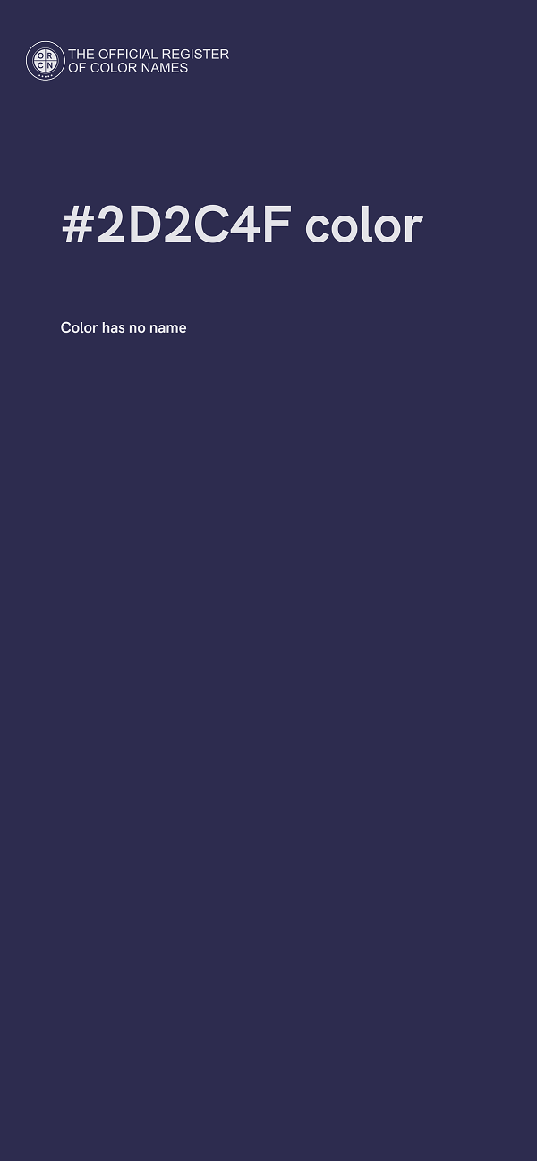 #2D2C4F color image