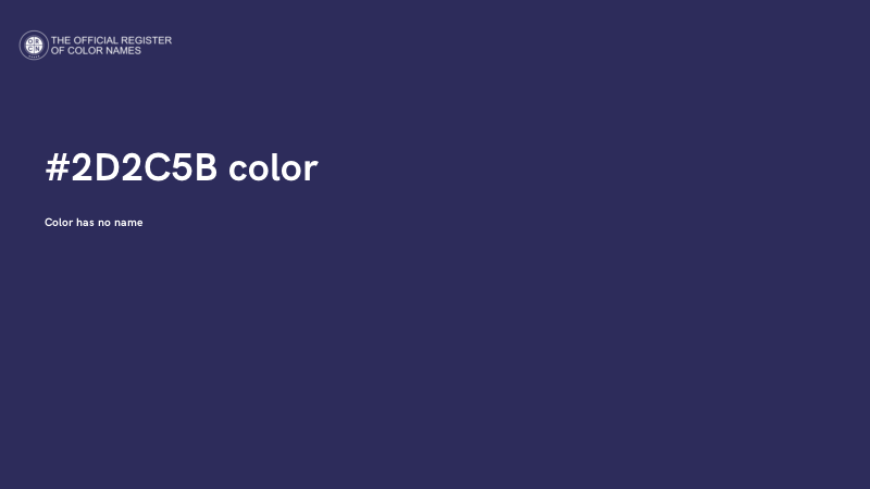#2D2C5B color image