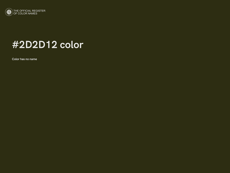 #2D2D12 color image