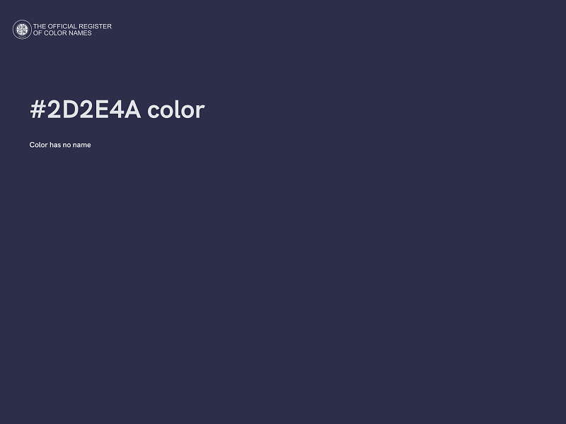 #2D2E4A color image