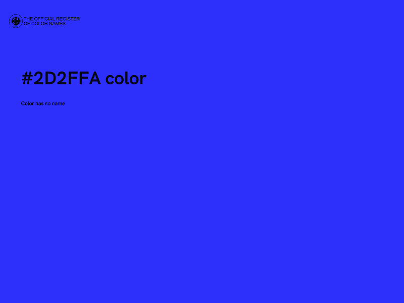 #2D2FFA color image