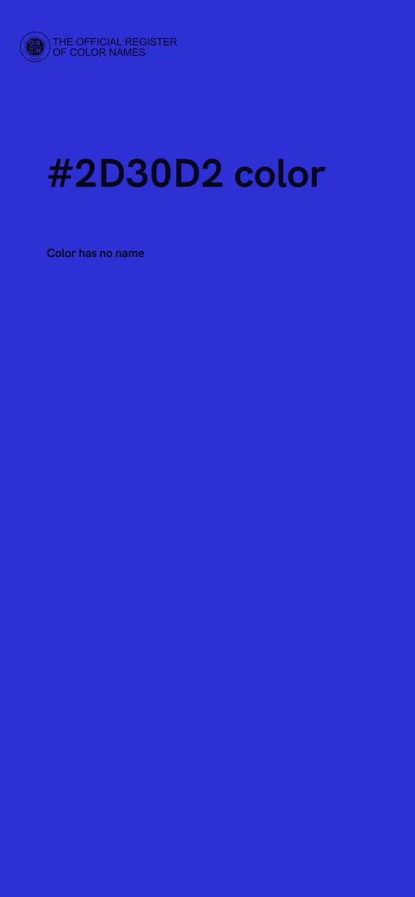 #2D30D2 color image