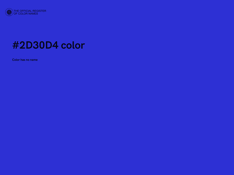 #2D30D4 color image