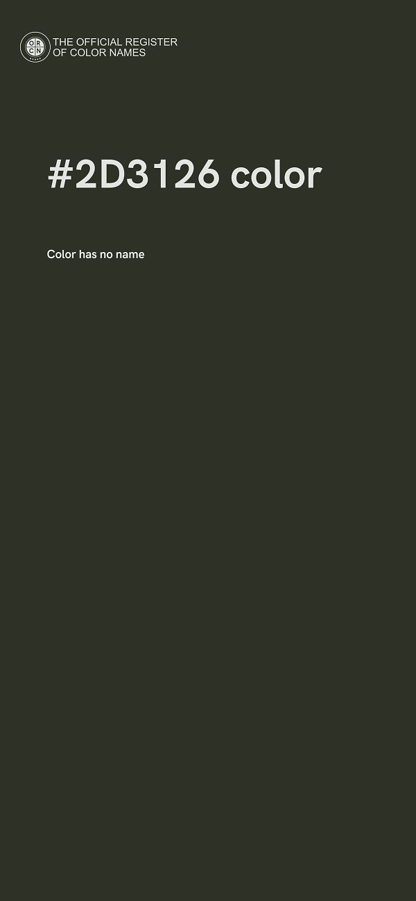 #2D3126 color image