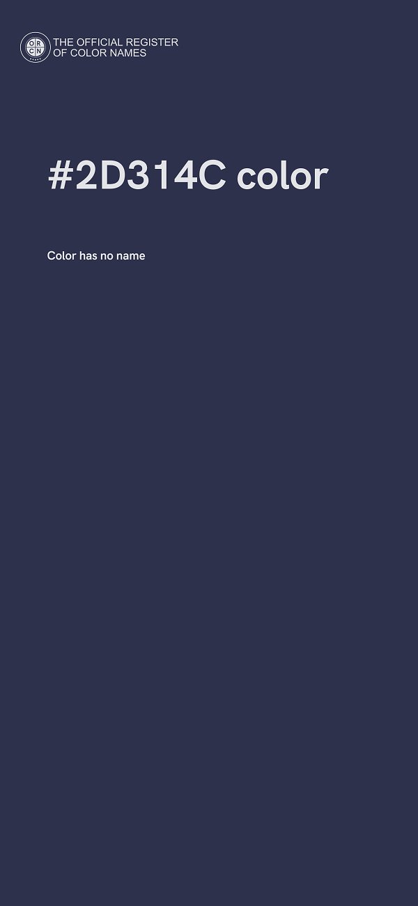 #2D314C color image