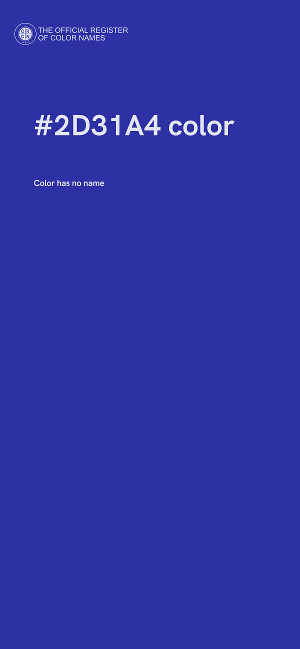 #2D31A4 color image
