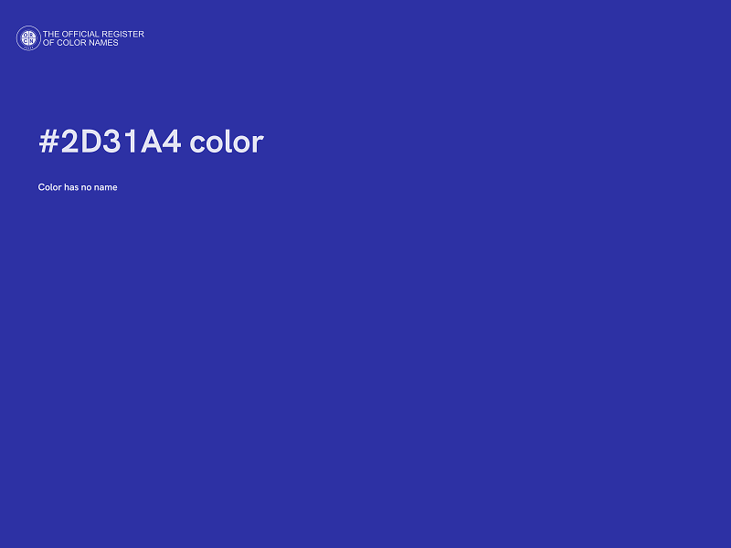 #2D31A4 color image