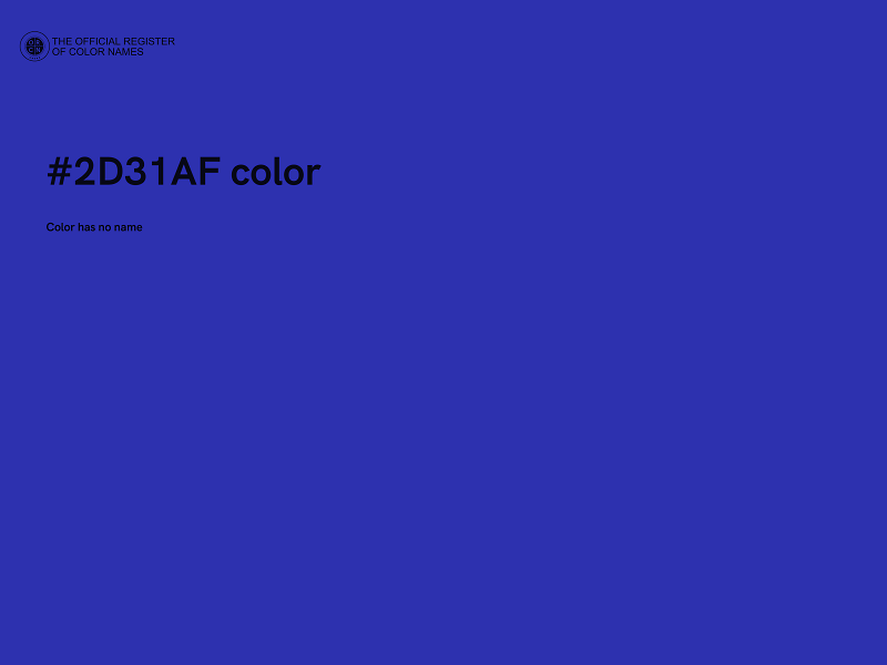 #2D31AF color image