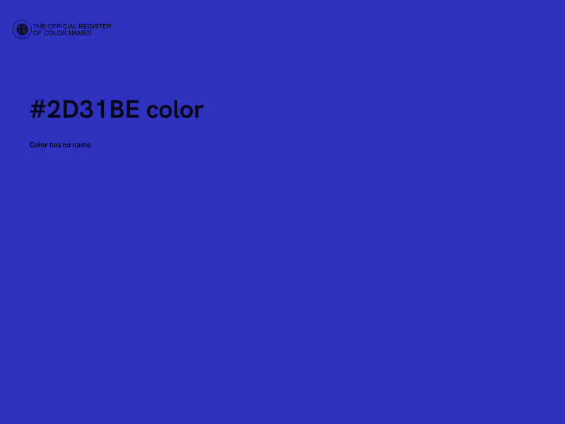 #2D31BE color image